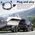 16 Awg 4 Pin Flat Trailer Light Wiring Extension Vehicle-side And-side Trailer Wire Harness With Rubber Dust Cover