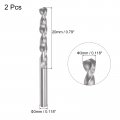 Uxcell Solid Carbide Drill Bits 3mm C2 K20 Tungsten Jobber Straight Shank Drilling Tool For Stainless Steel Aluminum Iron Metal