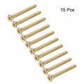 Uxcell M6x60mm Furniture Screw Hex Socket Machine Screws Zinc Plated Fasteners Bolts Full Thread Carbon Steel 15pcs