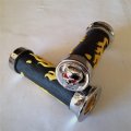 Watercraft Flame Gel Style Thick Wall Grips Skull Yellow Atv Quad Yamaha Kawasaki Polaris Seadoo Bombardier Jet Ski Foreman