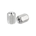 M4 X 0 7-pitch 10mm Length Coupling Nuts 10pcs 304 Stainless Steel Metric Hex Rod 