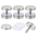 4 Pcs Sign Standoff Screws 1 X1 Stainless Steel Nail Advertising Glass For Acrylic Frame Board Connect And Fix Glossy Silver 