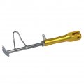 Fsfy 230-270mm Motorcycle Foot Side Stand Support Leg Kickstand Adjustable Non-slip Yellow