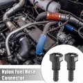 X Autohaux 2pcs Fuel Line Quick Connect Straight Push-on Single Barb Adapter Connector For 3 8 To Rubber Tubing