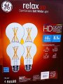Ge 4 Bulbs Relax Led A19 Dimmable Hd Light 800 Lumens 60 Watt Replacement Using Only 8 5 Watts Asterisk Filament Exceptional