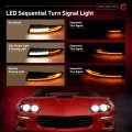 Hecasa Pair Turn Signal Lights For 1993-2002 Chevy Chevrolet Camaro Front Bumper Lamp Plastic Pc Abs Driver Passenger Side