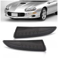 Hecasa Pair Turn Signal Lights For 1993-2002 Chevy Chevrolet Camaro Front Bumper Lamp Plastic Pc Abs Driver Passenger Side 