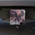 Black Dragon Attacking Flying Fantasy Tow Trailer Hitch Cover Plug Insert
