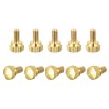 10pcs Knurled Thumb Screws M5x10mm Brass Shoulder Bolts Stepped Grip Knobs Fasteners For Pc Electronic Mechanical 