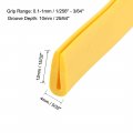Uxcell Edge Trim Seal Yellow Pvc Plastic U Channel Protector Fits 1 256 3 64 10 Feet Length