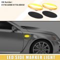 A Absopro Led Side Marker Light 81730-02 Front Driver Passenger Turn Signals Fender Sidemarker Lamps For Toyota Yarisa Clear