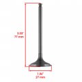 Caltric 2x Intake Valve Kit Compatible With Yamaha Yfz450v 2006 2007 5ta-12112-00-00 1wg-12118-00-00