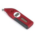 Digital Tire Pressure Gauge Solar And Battery Powered Wine Red 2-150 Psi With Led Light Lcd Display Tread Measurement