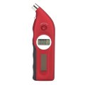 Digital Tire Pressure Gauge Solar And Battery Powered Wine Red 2-150 Psi With Led Light Lcd Display Tread Measurement