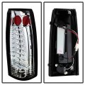 1988-1998 Chevy Silverado Gmc Sierra Suburban Tahoe Chrome Led Tail Lights Brake Lamps Pair Set Left Right