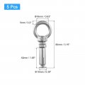 Uxcell Ring Lifting Expansion Eyebolt 5pcs M6x60mm 304 Stainless Steel Screw With Eye For Concrete Brick Wall