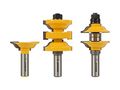 Router Bits Set For Exterior Door Rail And Stile Extended Tenon 3 Bit Classical With 1 2 In Shank Model 12346 