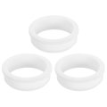 3pcs Rubber Grommets 52 6mm Drill Hole 46 5mm Id Top Hat Grommet White Silicone Plug Gasket For Wiring Automotive 