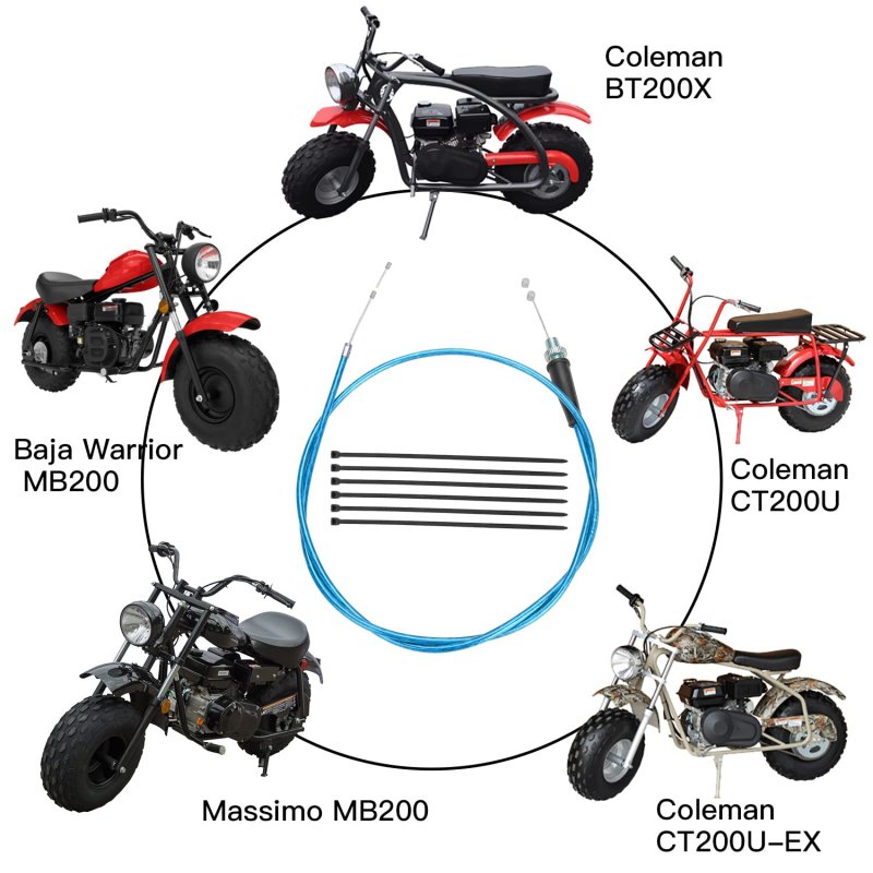 50 Inch Throttle Cable For Predator 196cc 212cc 224cc 6 5hp Coleman Ct200u Ct200u-ex Bt200x Baja Warrior Mb200 79 5cc 100cc