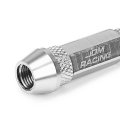 60mm Anodized Aluminum Valve Stem Caps Spiked Head Design Car Accessories Universal Fit For Most Vehicles Silver Pack Of 4