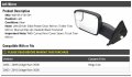 Left Driver Side Power Tow Mirror Manual Flip-up Heated Black Textured Compatible With 2003-2010 Dodge Ram 3500 Curved Arm