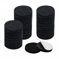 30pcs Furniture Felt Pads Round 2 Self-stick Non-slip Anti-scratch For Sofa Cabinet Chair Feet Floor Protector Black 
