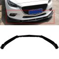 Front Lip Body Kit For 2014 2018 Mazda 3 Axela Gloss Black Polypropylene Bumper Protector Spoiler Bolt On Installation 