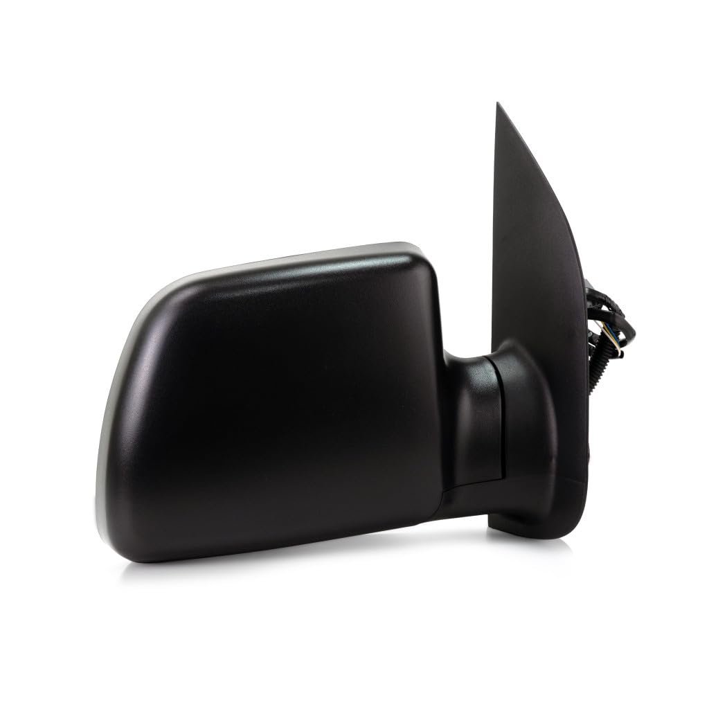 Ford E-150 Econoline 1992 To 2002 Passenger Side Door Mirror Power Glass Manual Folding Textured Black Replacement For