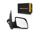 Ford E-150 Econoline 1992 To 2002 Passenger Side Door Mirror Power Glass Manual Folding Textured Black Replacement For