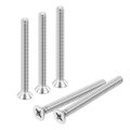 12 Pcs 1 4 Inches-20x2-1 2 Inches Machine Screw Phillips Pan Cross Head Fasteners Bolts 304 Stainless Steel Silver For Wall 