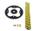 Honda Trx400r Chain And Sprocket Kit 520 94 Yellow Non O Ring 14 Tooth Front 38 Rear Steel Sprockets Fits 2004 2005 Models