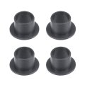Flanged Sleeve Bearings 10mm Bore 12mm Od Length Pom Wrapped Oilless Bushings Black 4pcs 