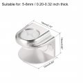 Uxcell Glass Shelf Support Zinc Alloy Clamp Holder For 5-8mm Thickness 10pcs