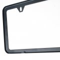Uframe License Plate Frame Holder Matte Black Finished Powder Coated Slim Style 2 Screw Holes