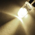Uxcell 3pcs 3mm Pre Wired Led Warm White Dc3-5v Clear Lens Light Emitting Diodes