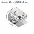 Uxcell Glass Shelf Support Zinc Alloy Clamp Clip Holder Square For 5-8mm Thickness 2pcs