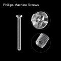 Uxcell M2 X 20mm Plastic Phillips Machine Screws Pc Flat Head Bolts Transparent 25pcs