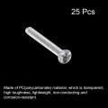 Uxcell M2 X 20mm Plastic Phillips Machine Screws Pc Flat Head Bolts Transparent 25pcs