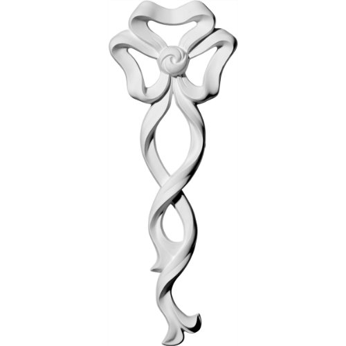 Ekena Millwork Onl04x11x01ve 4 3 4-inch W By 11 8-inch H 7 P Versailles Medium Ribbon With Bow Drop Onlay