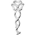 Ekena Millwork Onl04x11x01ve 4 3 4-inch W By 11 8-inch H 7 P Versailles Medium Ribbon With Bow Drop Onlay 