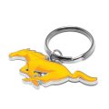 Ford Mustang In Yellow 3d Pony Die-cut Metal Key Chain Key-charm Official Licensed