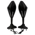 Tcmt Rearview Side Mirrors Blue Led Turn Signal Fits For Honda Cbr600 F4i 2001-2007 Kawasaki Zx6r Zx636 98-06 Zx10r 04-07