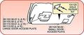 1956-1962 Corvette Small Door Access Plate