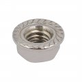 Uxcell 12pcs 3 8 -16 Unc Thread 304 Stainless Steel Hex Serrated Flange Nut Fastener