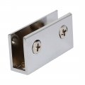 Uxcell Glass Shelf Bracket Adjustable Stainless Steel Door Cabinet Clamp Clip Holder Rectangle For 8-10mm Thick 53x27x15mm 1pcs