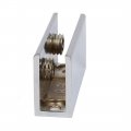 Uxcell Glass Shelf Bracket Adjustable Stainless Steel Door Cabinet Clamp Clip Holder Rectangle For 8-10mm Thick 53x27x15mm 1pcs