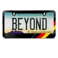 German Flag Off Center Sports Racing Stripe Black Metal License Plate Frame 12 In X 6 Universal Fit For Cars With Theft