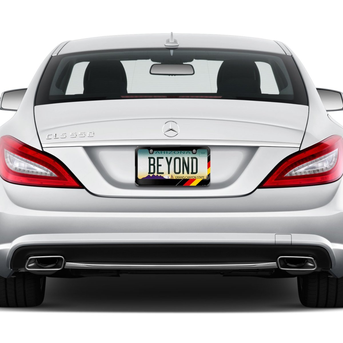 German Flag Off Center Sports Racing Stripe Black Metal License Plate Frame 12 In X 6 Universal Fit For Cars With Theft