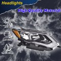 Headlights Assembly For 2017 2018 2019 Nissan Rogue Right Bumper Headlamp Clear Lens Chrome Housing Amber Reflector
