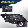 Headlights Assembly For 2017 2018 2019 Nissan Rogue Right Bumper Headlamp Clear Lens Chrome Housing Amber Reflector